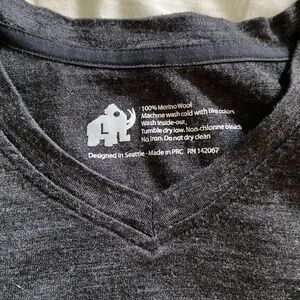 Wooly v neck tee shirt